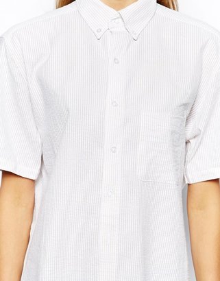 American Apparel Short Sleeve Seersucker Shirt