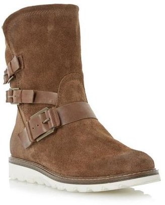 Dune LADIES RAINYDAY - TAN Warm Lined Buckle Detail Calf Boot