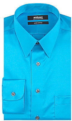 Murano Slim-Fit Point-Collar Liquid Cotton Dress Shirt