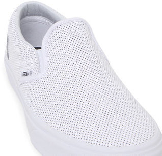 Vans Slip On White Perforated Shoes