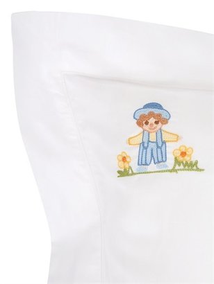 Embroidered Cotton Muslin Crib Sheet Set