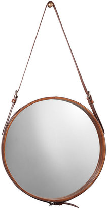 Jamie Young Mini Hanging Mirror, Leather