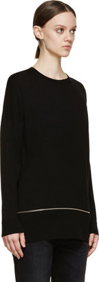 McQ Black Knit Zip-Hem Sweater