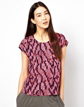 See by Chloe Silk Woven T-Shirt - Pink