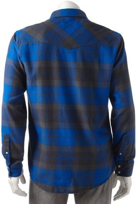 Urban pipeline ® plaid flannel western woven shirt - big & tall