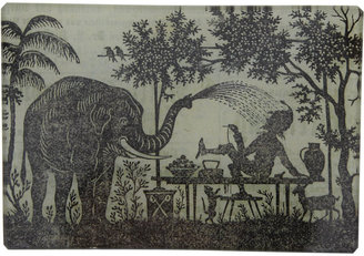 John Derian Elephant Tiny Glass Tray