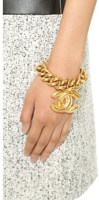 What Goes Around Comes Around Vintage Chanel Quilted CC Bracelet