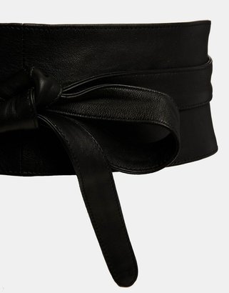 ASOS COLLECTION Leather Obi Waist Belt