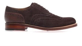 Grenson Stanley suede and leather brogues