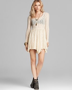Free People Slip Dress - Star Lace Witchy