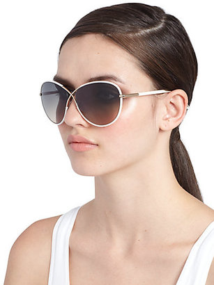 Tom Ford Eyewear Miranda 68mm Round Sunglasses