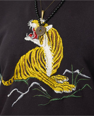 Denim & Supply Ralph Lauren Drop-Shoulder Tiger-Graphic Sweatshirt