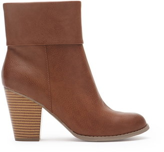 Forever 21 cuffed faux leather booties