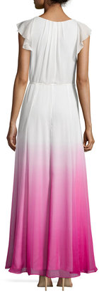 Diane von Furstenberg Delancey Ombre Wrap Maxi Dress