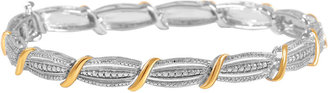 JCPenney FINE JEWELRY 1/10 CT. T.W. Diamond Two-Tone Bracelet