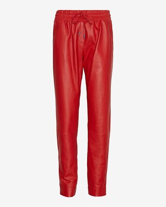 Ohne Titel Leather Track Pant: Red