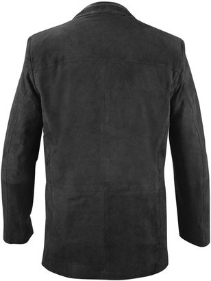 Moreschi Black Suede Blazer Jacket
