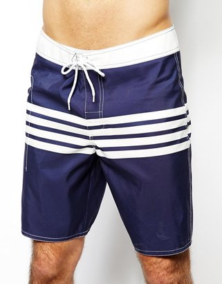 ASOS Swim Shorts in Long Length With Stripe