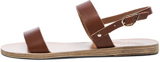 Ancient Greek Sandals Clio Calfskin Leather Sandals in Coto