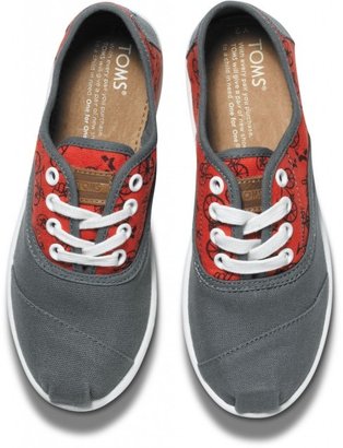 Toms Red Peace N' Bikes Youth Cordones