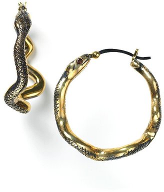 Elizabeth and James Robert Lee Morris for Snake Hoop Earrings
