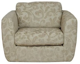 Debenhams Biscuit beige patterned 'Carousel' swivel armchair