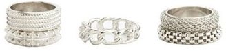 Charlotte Russe Stud & Chain Stackable Rings - 5 Pack