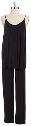 Donna Karan Liquid Jersey Top and Pants Pajama Set