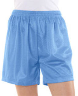 Badger Ladies Mesh-Tricot 5 Shorts Columbia Blue Xs