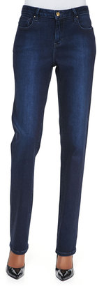 Christopher Blue Madison Straight-Leg Luxe Denim Jeans, Draper