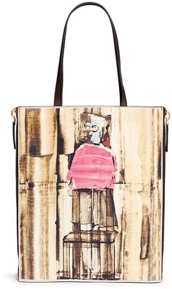 Marni Painting print leather tote