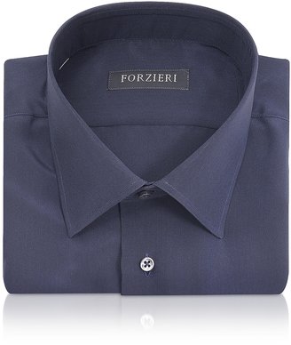 Forzieri Blue Pure Silk Dress Shirt