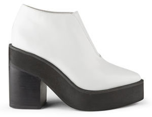 Wyatt Sol Sana Women's Leather Platform Ankle Boots White