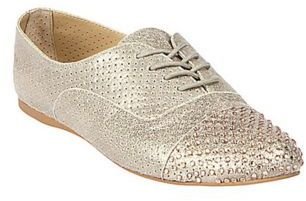 Steve Madden Tudor-S Leather Oxfords with Glitter Accents