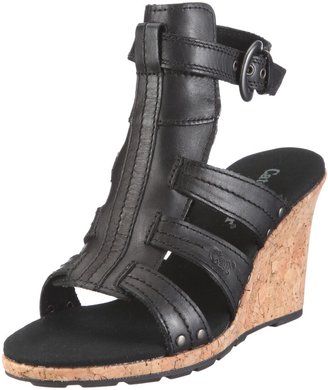 CAT Footwear Women's Athena Black Wedge Sandal P304935 7 UK