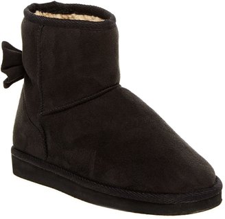 C Label Faux Shearling Bow Boot