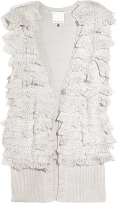Rebecca Taylor Ruffled mohair and wool-blend gilet