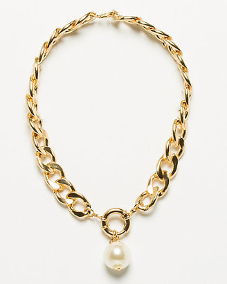 Le Château Metal & Pearl-like Pendant Necklace