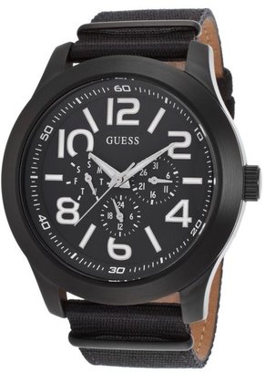GUESS Men's Gents Black Nylon and Dial