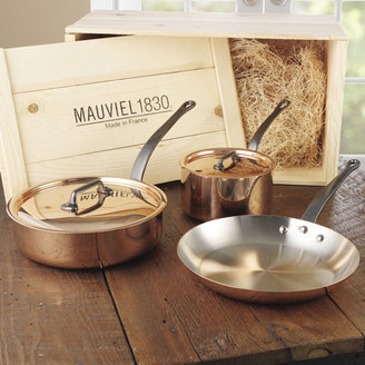 Mauviel M'heritage M'150c Copper & Stainless Steel Cookware Set with Cast Iron Handles