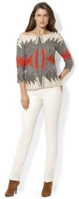 Lauren Ralph Lauren Petite Intarsia-Knit Boatneck Sweater