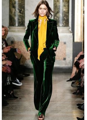 Emilio Pucci Viscose & Silk Blend Velvet Trousers