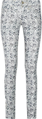 Etoile Isabel Marant Iti mid-rise printed corduroy skinny jeans
