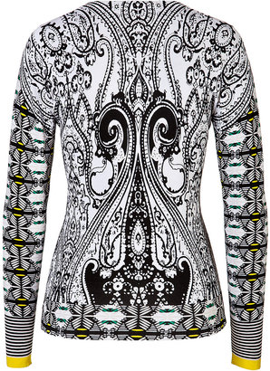 Etro Stretch Silk Patterned Knit Pullover