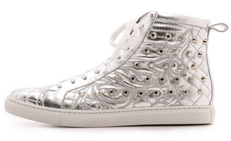 Versace Quilted Leather Sneakers