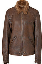 Golden Goose Leather Jacket in Brown