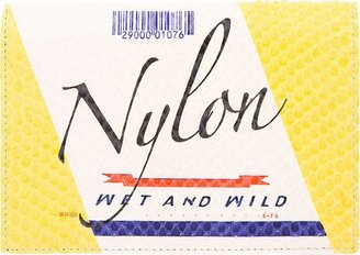 Raf Simons Ivory & Yellow Python 'Nylon' Bifold Wallet