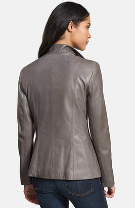 Cole Haan Women's Zip Front Leather Jacket