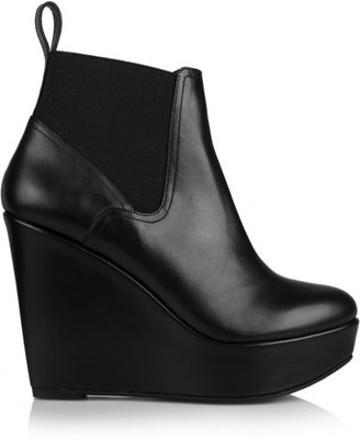 Robert Clergerie Old Robert Clergerie Fille leather wedge ankle boots