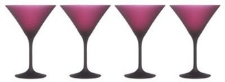 Betty Jackson Set of four designer dark red 'Graded' martini glasses